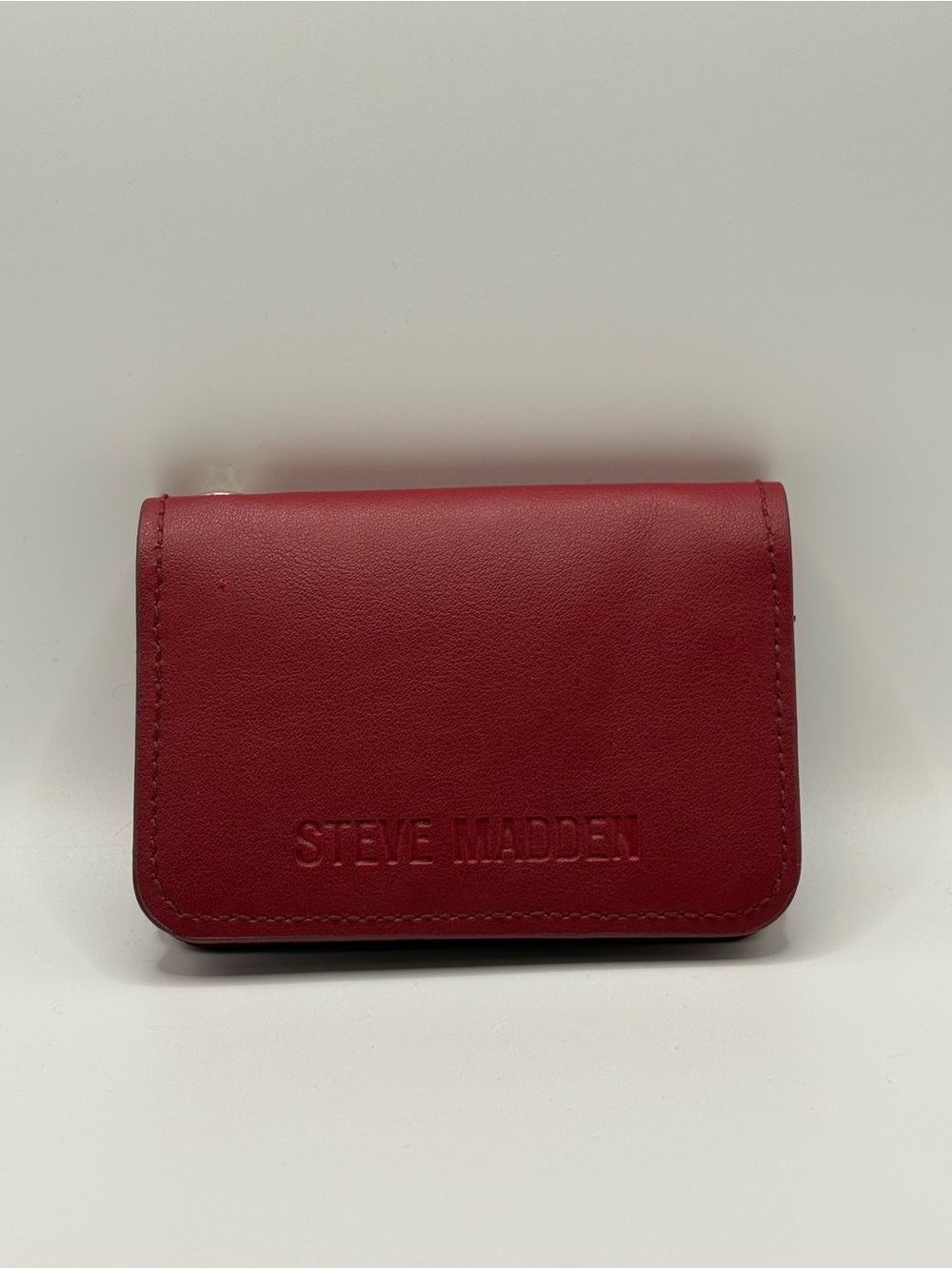 Steve Madden Red Leather Card Holder